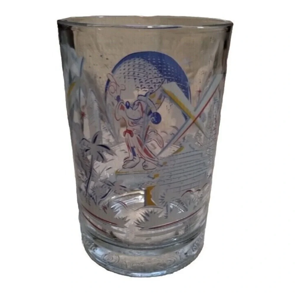 Disney Epcot‎ World Showcase Sorcerer Mickey Glass Cup Tumbler